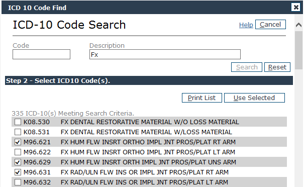 ICD-10 Code Preference List | ChartLogic Help Center