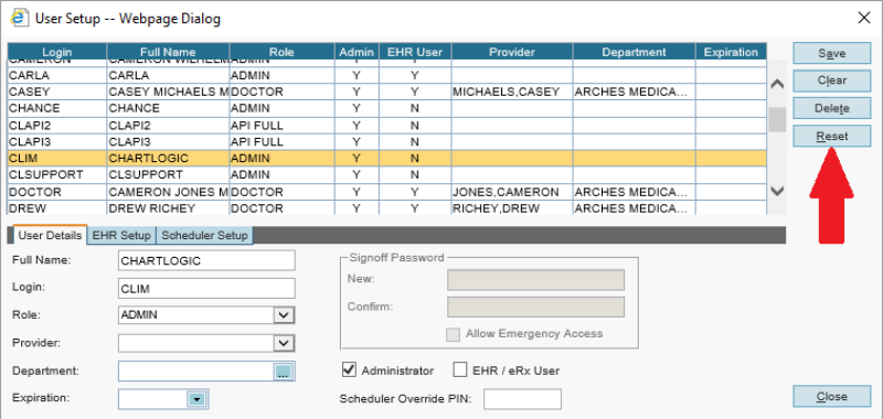 Changing and Resetting Passwords | ChartLogic Help Center