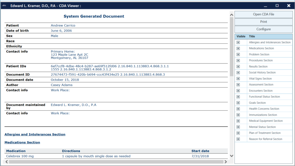 Human Readable CCDA | ChartLogic Help Center